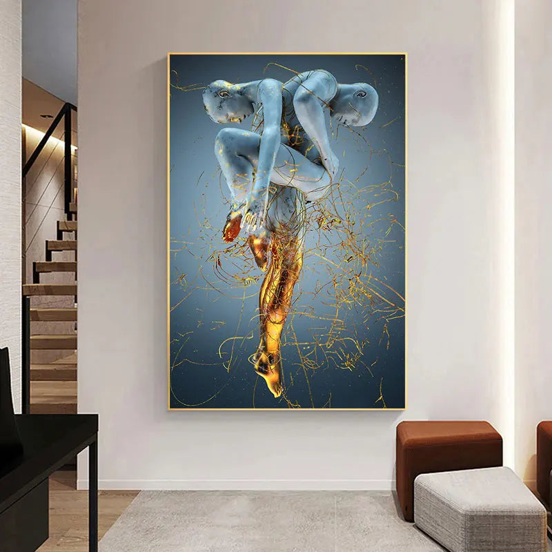 Abstract Figure Statue Canvas Painting Modern Poster and Prints Wall Art Picture for Living Room Hotel Interior Home Decoration - NICEART