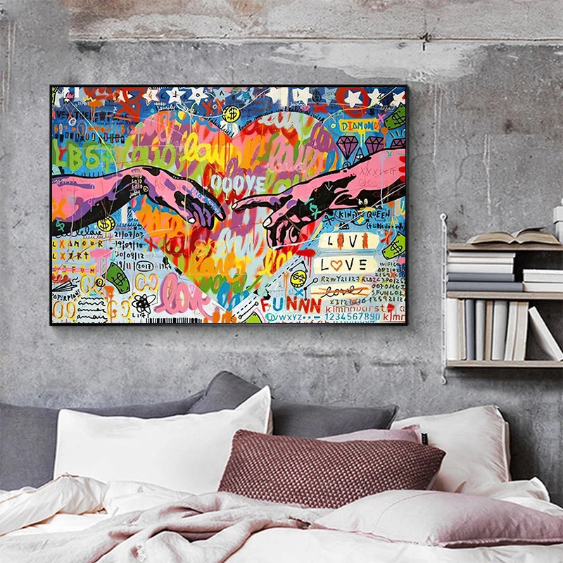 Street Pop Graffiti Art God's Tentacles Canvas Painting Posters and Prints Abstract Wall Picture for Living Room Home Decoration - NICEART