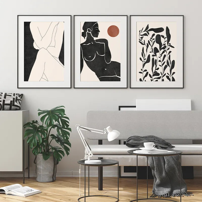 Abstract Minimalist Abstract of Female Body Lines Posters Canvas Painting and Prints Wall Art Nordic Picture for Room Home Decor - NICEART