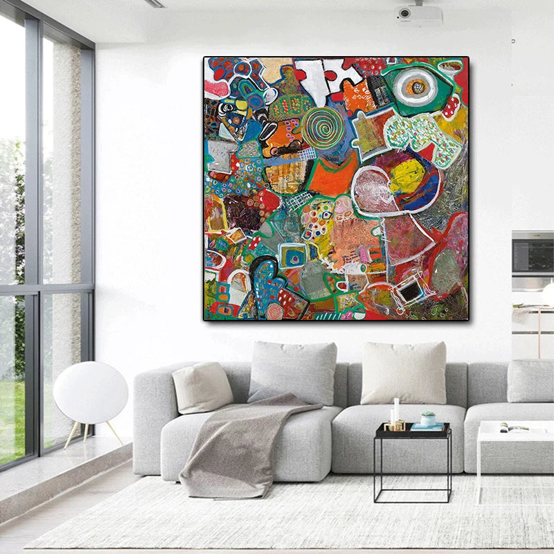 Abstract Canvas Original Painting Print Canvas Painting Poster and Print Wall Art Picture for Living Room Home Decor Cuadros - NICEART