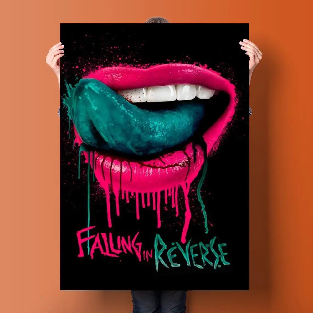 falling in reverse Singer Canvas Art Poster and Wall Art Picture Print Modern Family bedroom Decor Posters - NICEART