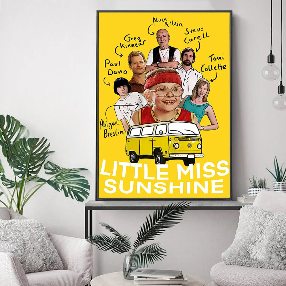 Little Miss Sunshine Black Comedy Road Film Art Print Modern Poster Video Room Cinema Wall Stickers Movie Canvas Painting Decor - NICEART