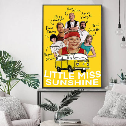 Little Miss Sunshine Black Comedy Road Film Art Print Modern Poster Video Room Cinema Wall Stickers Movie Canvas Painting Decor - NICEART