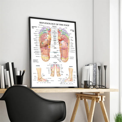 Human Body science school education TRIGGER POINTS CHART INFORMATIONAL ANATOMY Decoration Art Decor Painting Canvas Poster - NICEART