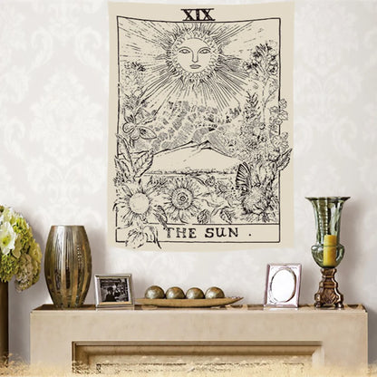 Tarot Cards Tapestry Home decoration Wall tapestry  Livingroom  wall hanging  Tarot  Sun  And Moon Star Bedroom - NICEART