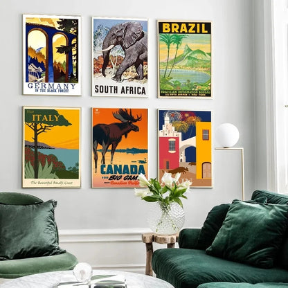 Famous City Travel Brazil Spain South Africa Canada Landscape Print Art Canvas Poster For Living Room Decor Home Wall Picture - NICEART