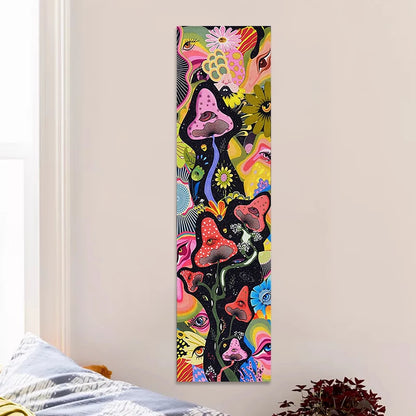 Psychedelic Mushroom Tapestry Wall Hanging Hippie Colorful Flower Tapestries Magic Abstract Wall Hanging for Home Decor Wall Art