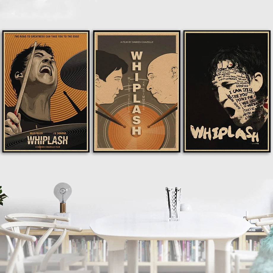 Whiplash Damien Chazelle Miles Teller JK Simmons Vintage Home Wall Art Mural Room Decorative Canvas Poster Aesthetics Paintings - NICEART
