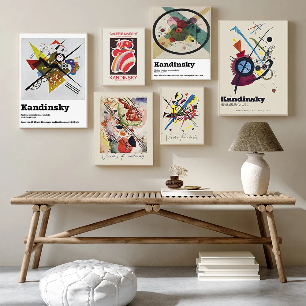 Vassily Kandinsky Poster Abstract Line Canvas Painting  New York Exhibition Art Print Modern Wall Picture Living Room Home Decor - NICEART