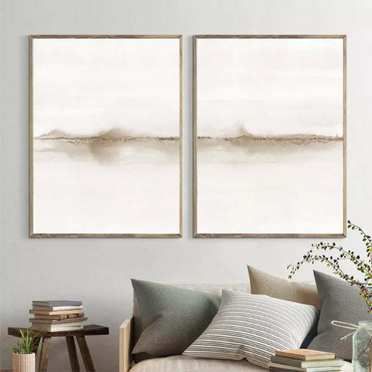 Abstract Neutral Watercolor Landscape Painting Canvas Posters and Prints Minimalist Wall Art Pictures Living Room Bedroom Decor - NICEART