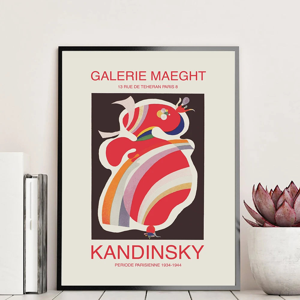 Vassily Kandinsky Poster Abstract Line Canvas Painting  New York Exhibition Art Print Modern Wall Picture Living Room Home Decor - NICEART